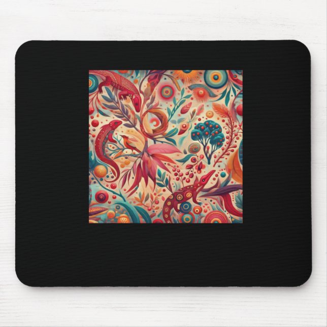 The Native Indigenous Australian Aboriginal Patter Mouse Pad (Front)
