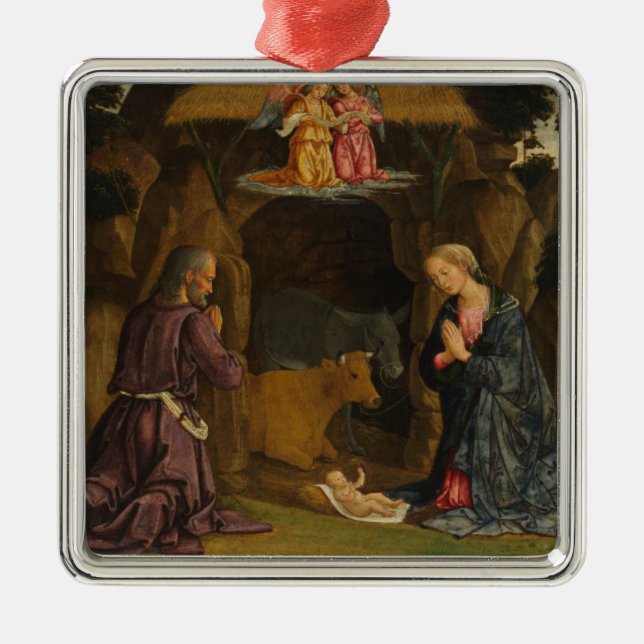 The Nativity, 1480s Metal Ornament (Front)
