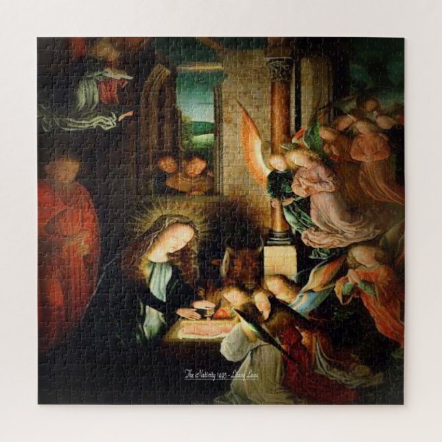 The Nativity 1495 Scripture Jigsaw Puzzle (Vertical)