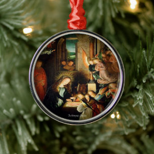 The Nativity 1495 Scripture Metal Ornament