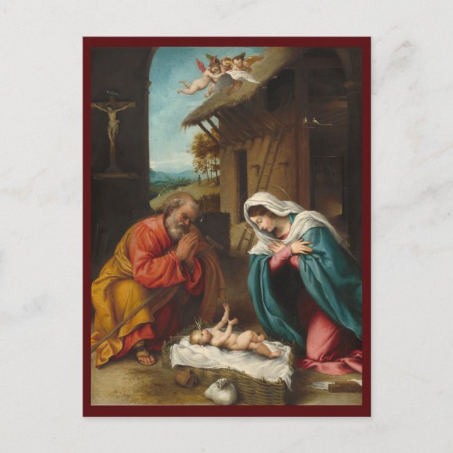 The Nativity 1523 | Blue Beach Song™ Postcard (Front)