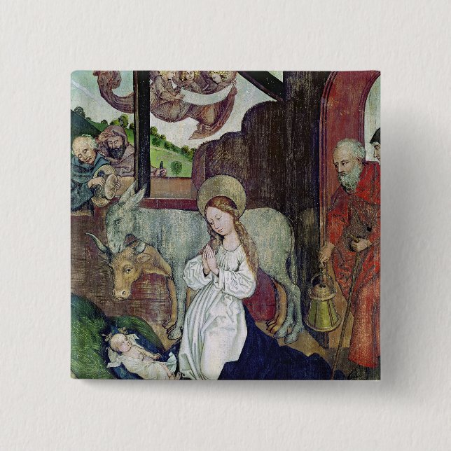 The Nativity 2 Inch Square Button (Front)