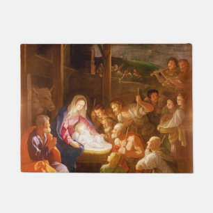 The Nativity At Night 1640 Doormat