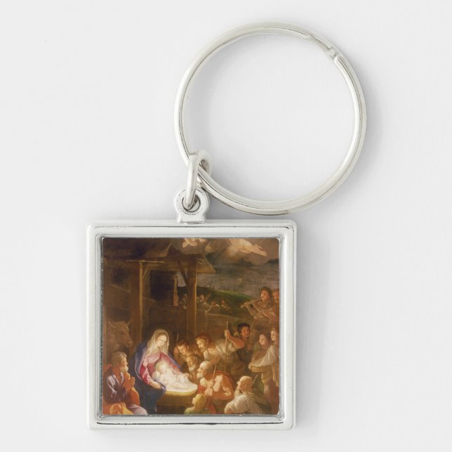 The Nativity at Night, 1640 Keychain (Front)