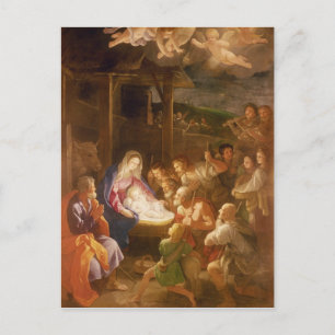The Nativity at Night, 1640 Postcard