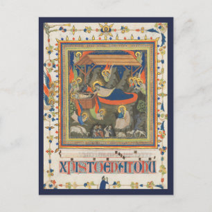 The Nativity c.1340 Blue Beach Song™ Postcard