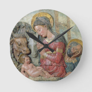 The Nativity, c.1460 (painted terracotta) Round Clock