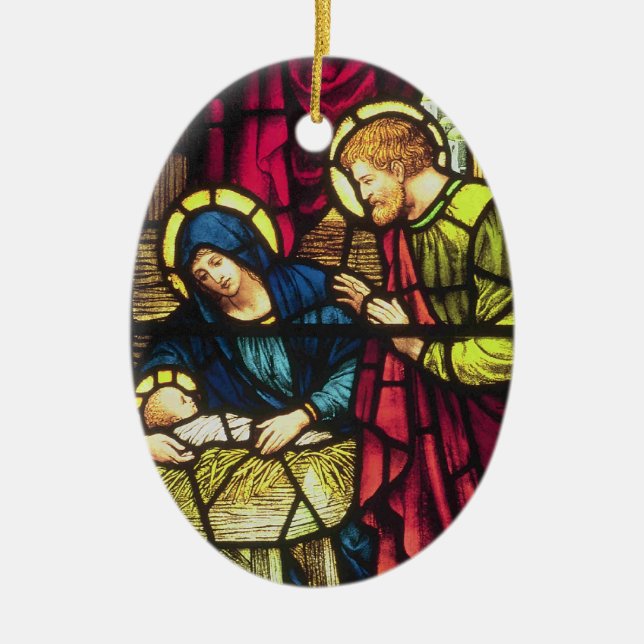 The Nativity Ceramic Ornament (Front)