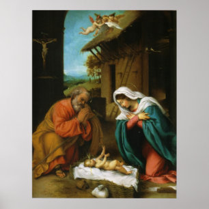 The Nativity Christi Geburt by Lorenzo Lotto Poster