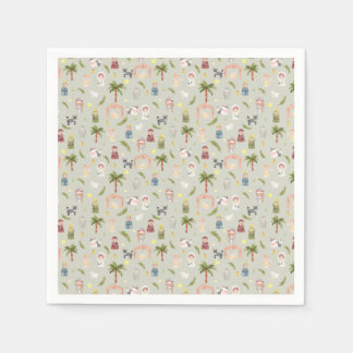 The Nativity Christmas holiday Sage Napkins