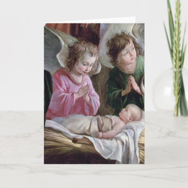 The Nativity, from the Buxtehude Altar, 1400-10 Holiday Card (Front)