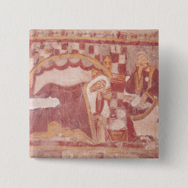 The Nativity, from the choir 2 Inch Square Button (Front)