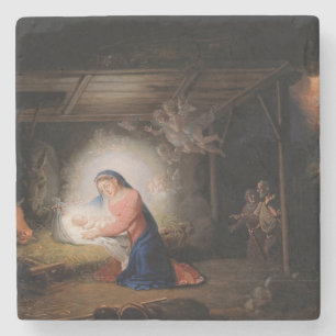The Nativity of Christ (by Vladimir Borovikovsky) Stone Coaster