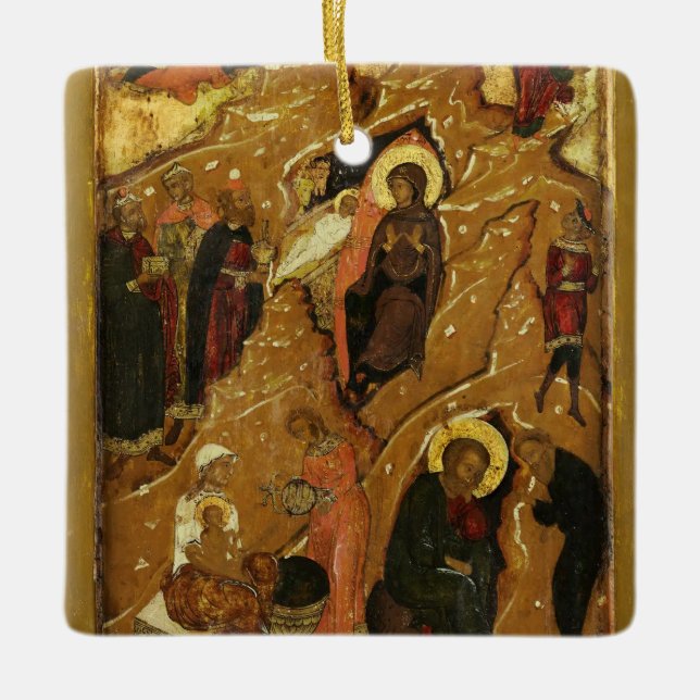 The Nativity of Christ from a Festival Tier Icon Ceramic Ornament (Front)