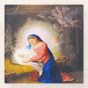 The Nativity of Christ Glass Coaster