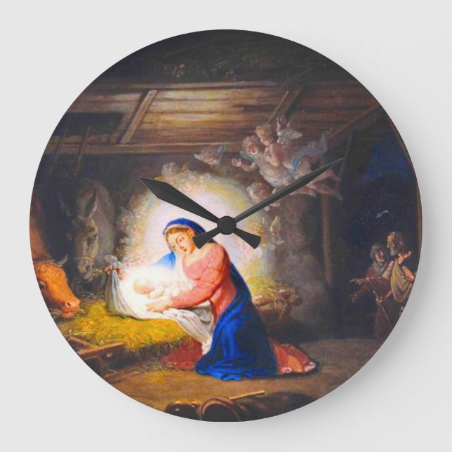 The Nativity of Christ Large Clock (Front)