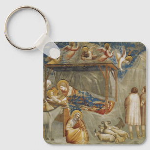 The Nativity of Jesus Christ by Giotto Keychain