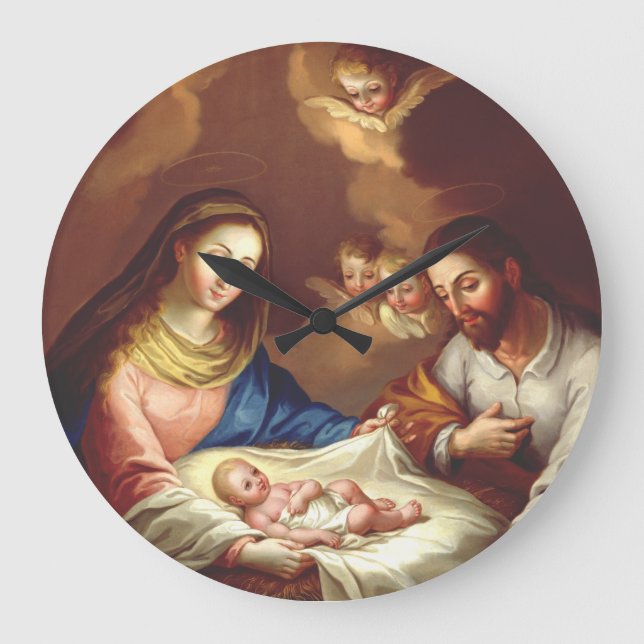 The Nativity of Jesus Christ  Large Clock (Front)