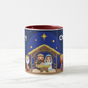 The Nativity of Jesus, mary and joseph Mug