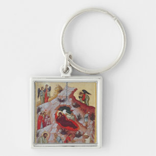The Nativity, Russian icon, 16th century Keychain