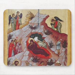 The Nativity, Russian icon, 16th century Mouse Pad