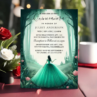 The Nature Tree Witch Enchanted Forest Quinceanera Invitation
