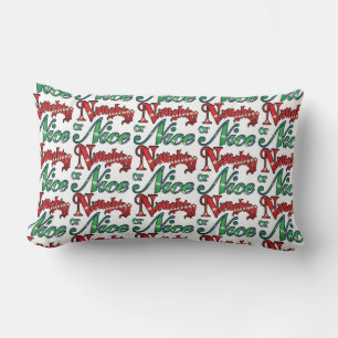"THE" NAUGHTY OR NICE CHRISTMAS THROW PILLOW