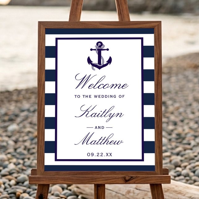 The Nautical Anchor Wedding Collection Welcome Poster (Creator Uploaded)