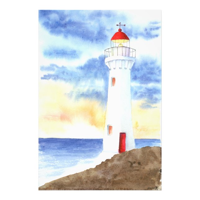 The Nautical Lighthouse Mountains Photo Print (Front)
