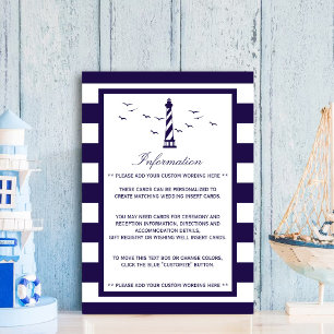 The Nautical Lighthouse Wedding Collection Enclosure Card