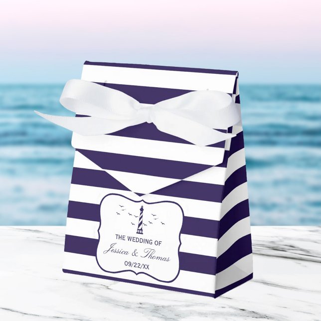 The Nautical Lighthouse Wedding Collection Favor Box (Creator Uploaded)
