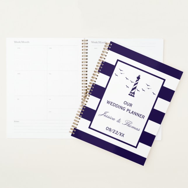 The Nautical Lighthouse Wedding Collection Planner (Display)