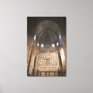The Nave Of The Monastery Of Santa Maria De Poblet Canvas Print