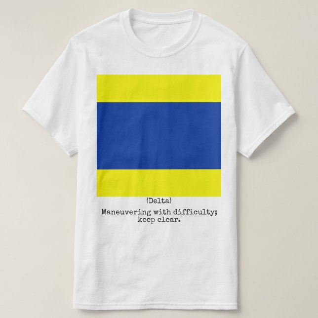 The Navy Flags Shirt (Delta), Man (Design Front)