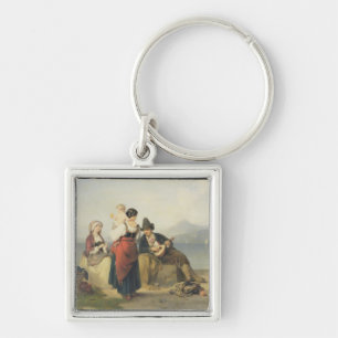 The Neapolitan Family, 1865 (oil on panel) Keychain