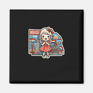 The Nebraska State In Usa Sticker1 Magnet