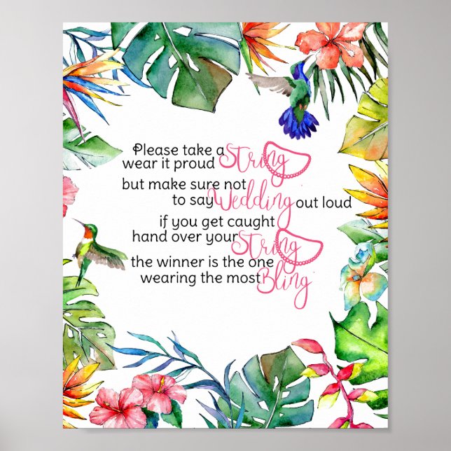 The Necklace Game Tropical Game Poster (Front)