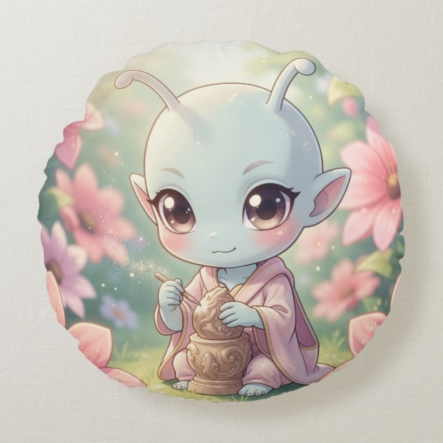 The Nectar Galaxy Wanderers.8 Round Pillow (Front)