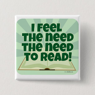 The Need to Read 2 Inch Square Button