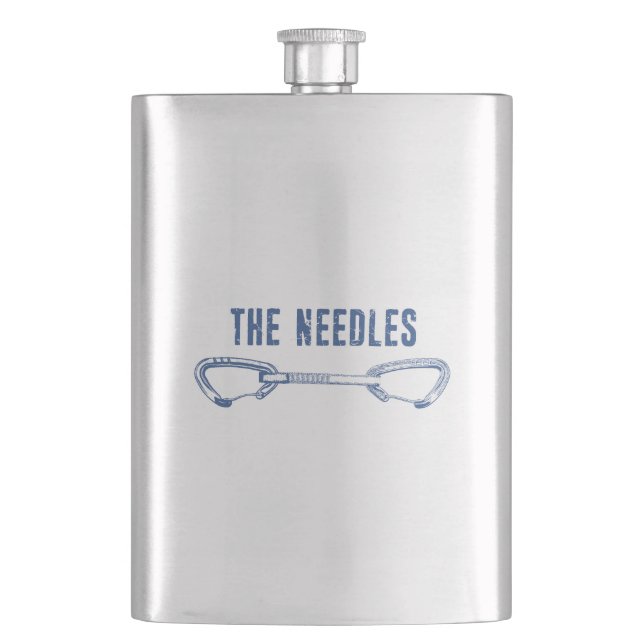 The Needles Climbing Quickdraw Hip Flask (Front)