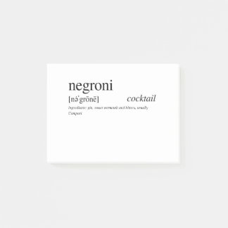 The Negroni - Italy's favorite cocktail Post-it Notes