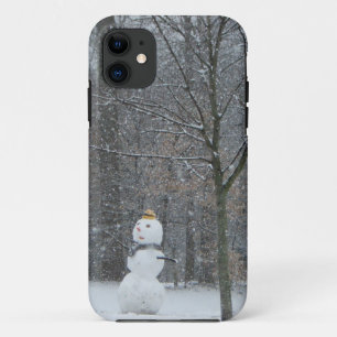 The Neighbour's Snowman Winter Snow Scene iPhone 11 Case