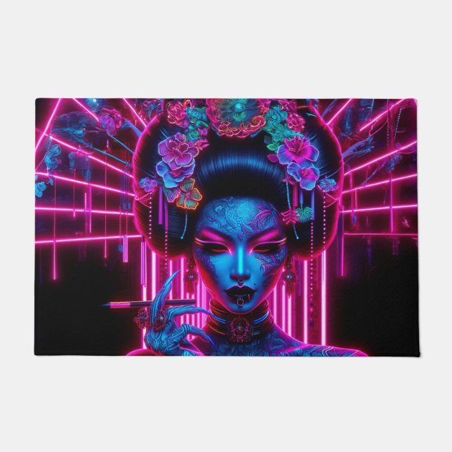 The neon geisha doormat (Front)