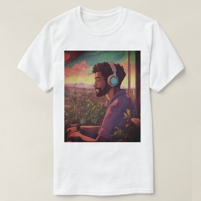 The Neon Jungle Beats, T shirt for mens (Design Front)
