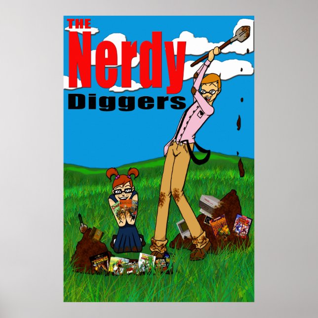 The Nerdy Diggers - Standard Logo - Poster 24x36 (Front)