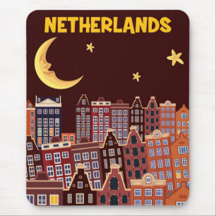 The Netherlands at Night Mouse Pad