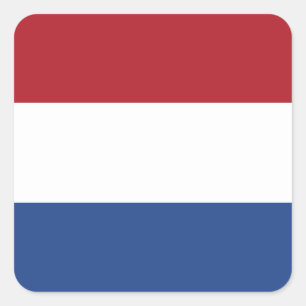 The Netherlands (Dutch) Flag Square Sticker
