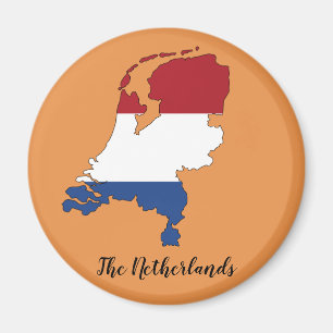 The Netherlands Flag Map Magnet
