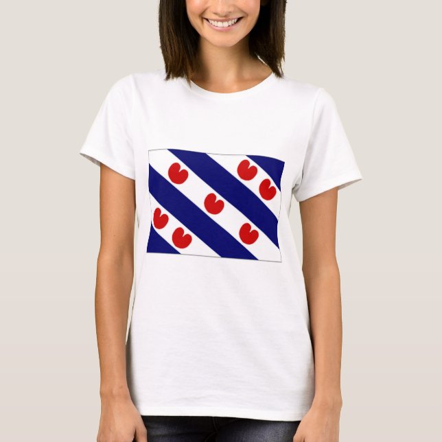 The Netherlands Friesland Flag T-Shirt (Front)
