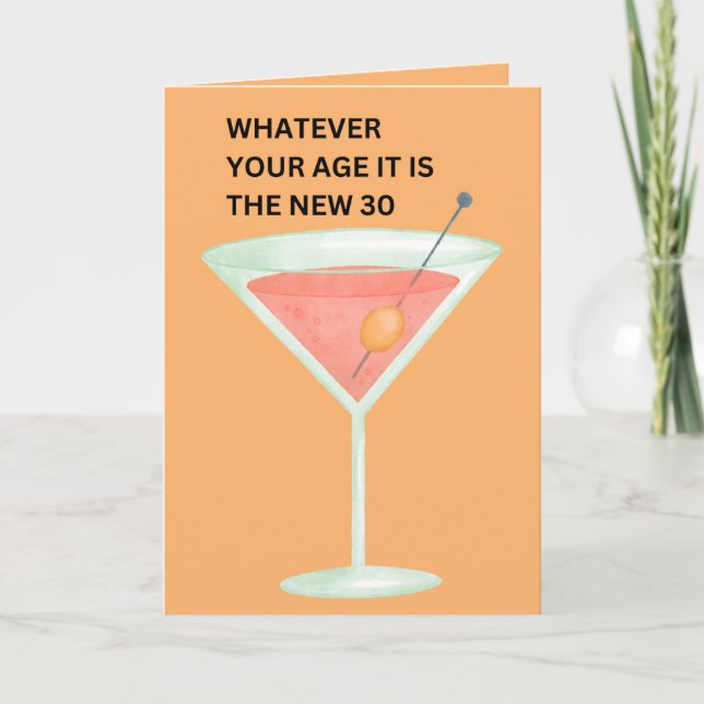 The New 30 | Funny Birthday  Card (Front)